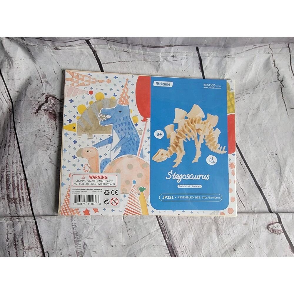 Robotime Rowood Triceratops Dinosaur 3D Puzzle Prehistoric Paintable Wood Craft